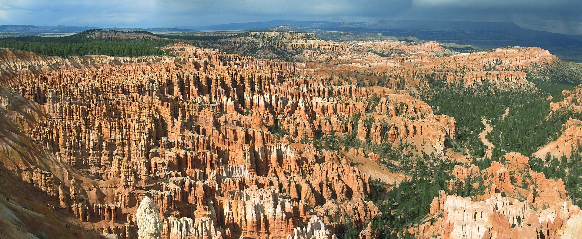 Orange hoodoo formations in Bryce Canyon